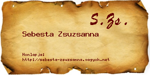 Sebesta Zsuzsanna névjegykártya
