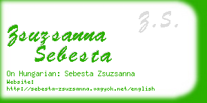 zsuzsanna sebesta business card